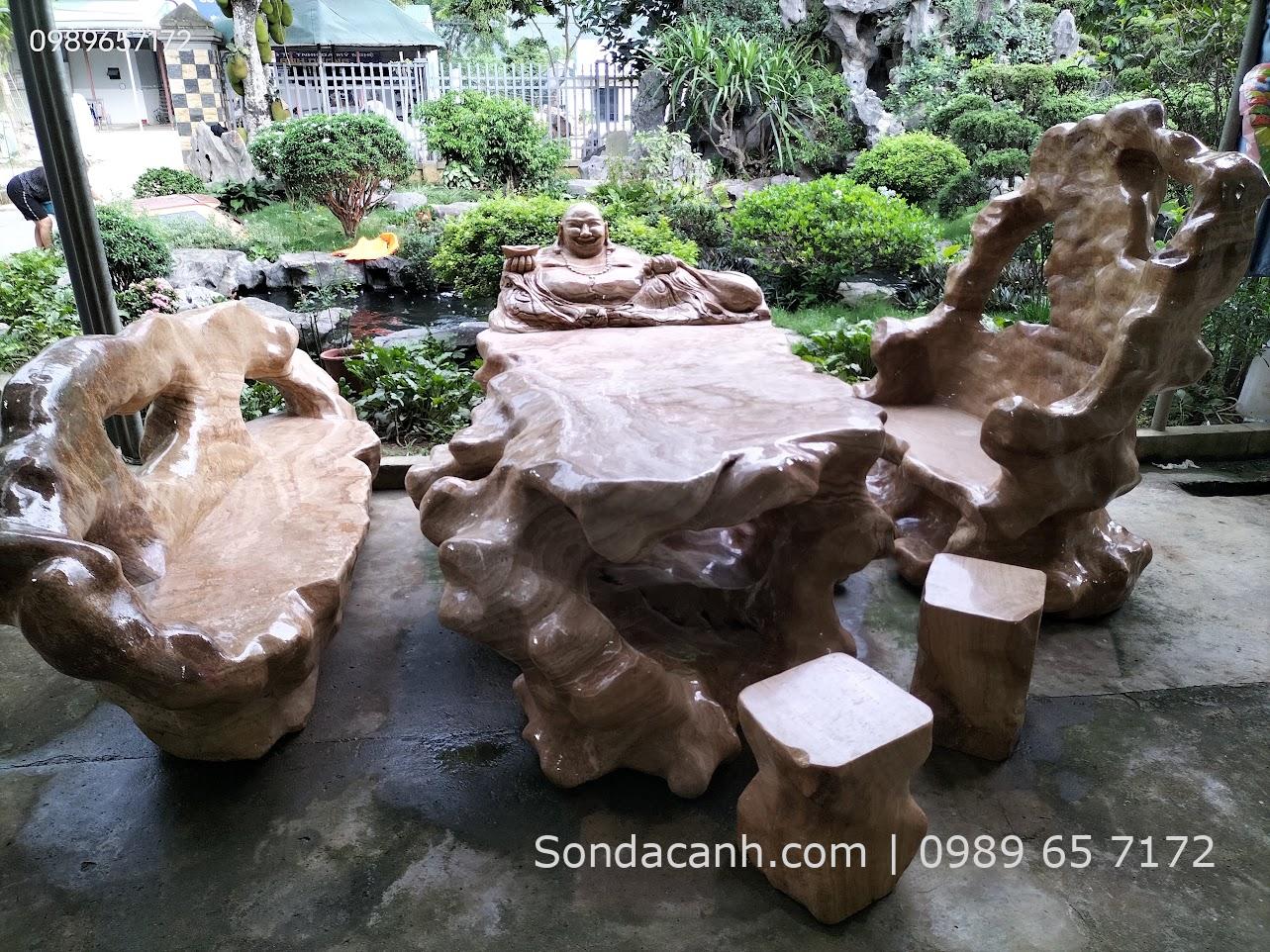 bộ ghế đá sân vườn